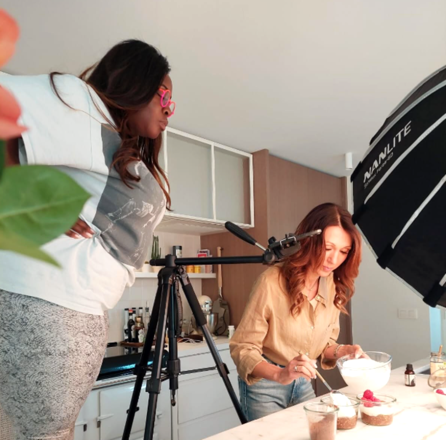 Magnolia coacht een klant tijdens een contentshoot