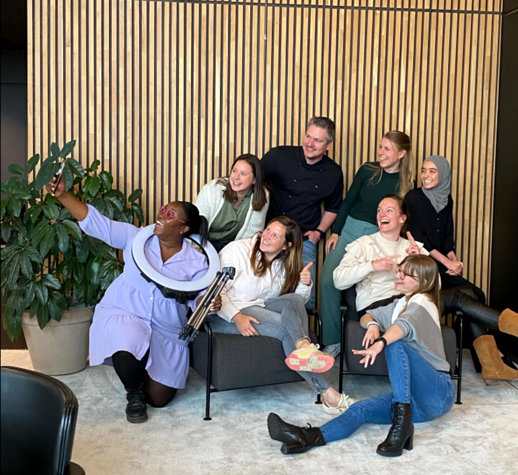 Magnolia met een team na een workshop